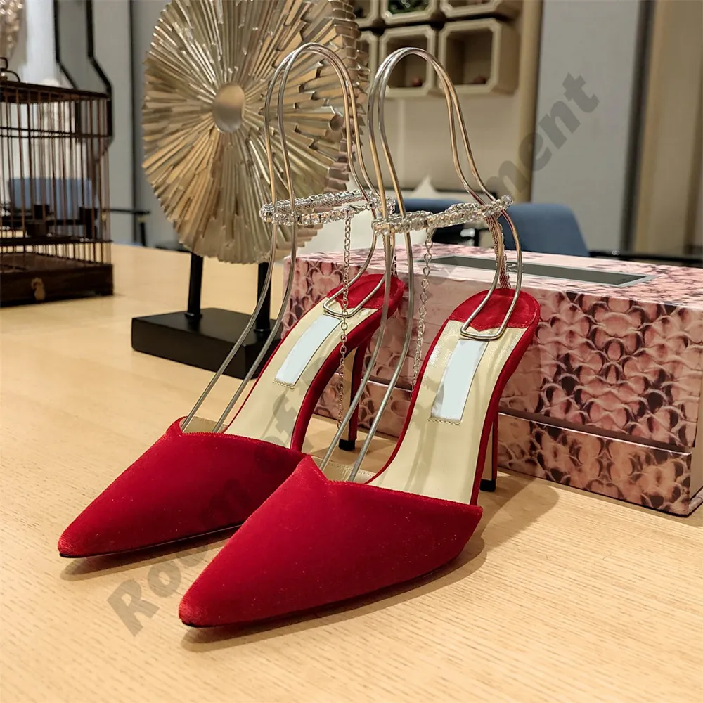 2 Spille Con Catena Di Strass Rosso – Fermaglio A Gancio, Cristallo, Per Abiti, Cappelli, Borse E Bouquet