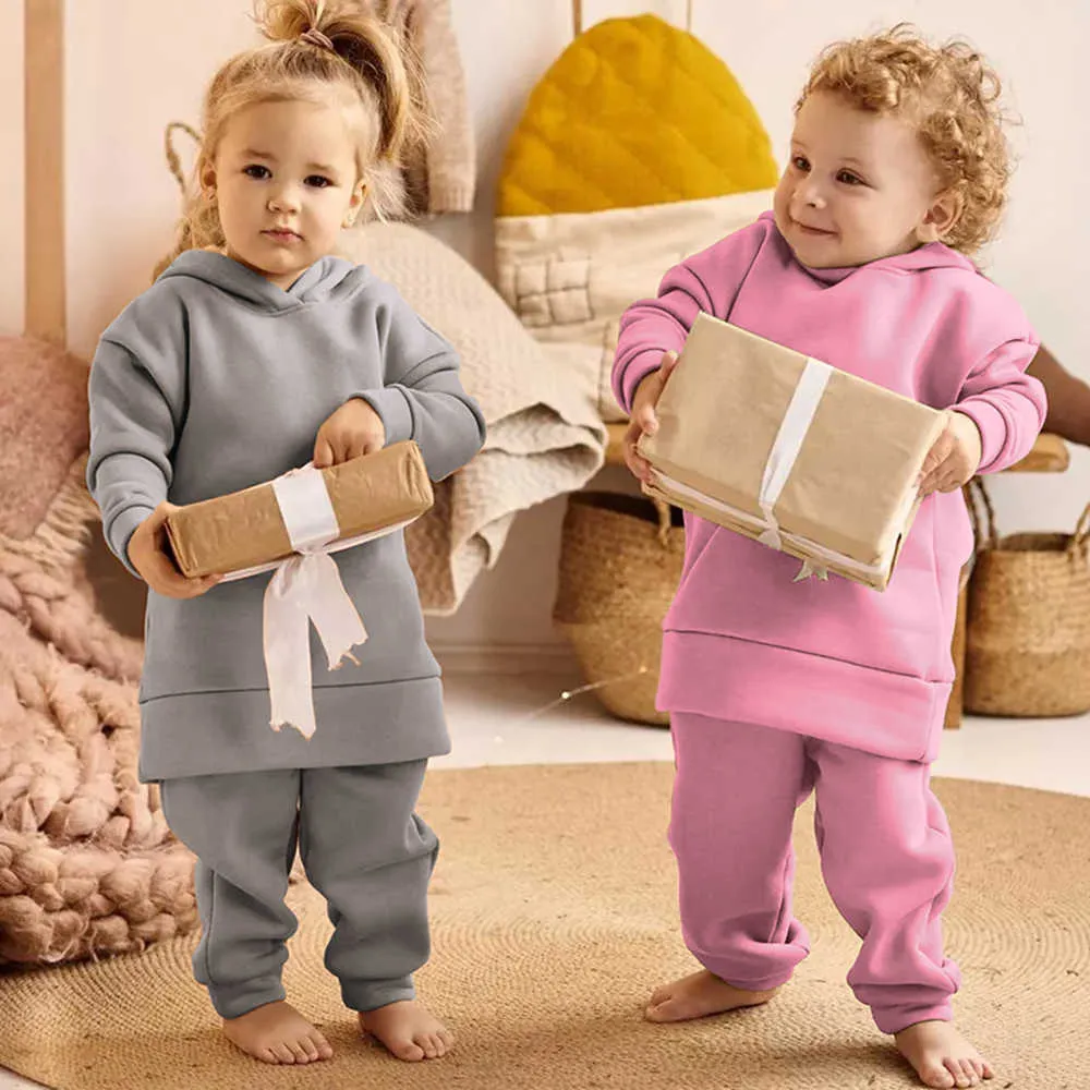 Little Kids Fleece Sweatsuit Set Warm One Neck Top And Pants For Boys And  Girls, Ideal For Sports And Tracksuit From Musuo05, $18.84