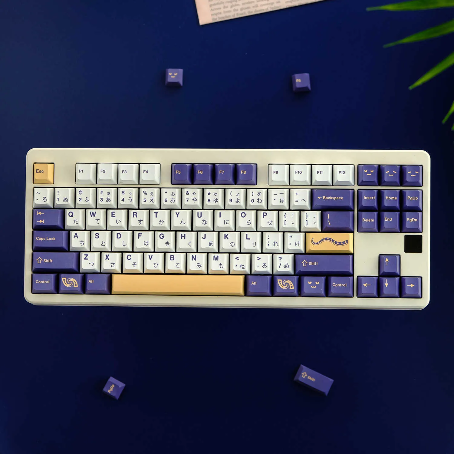 GMK Tako base + extra セット キーキャップ 自作キーボード Keyboards 129 Keys GMK Tako Keycaps Cherry Profile PBT Dye