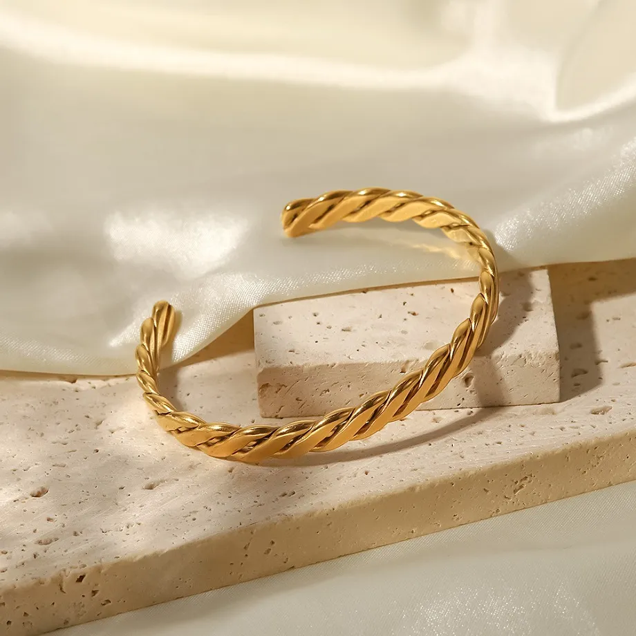 18K Gold Plated Customized Cuff Bracelet – Klassy.in