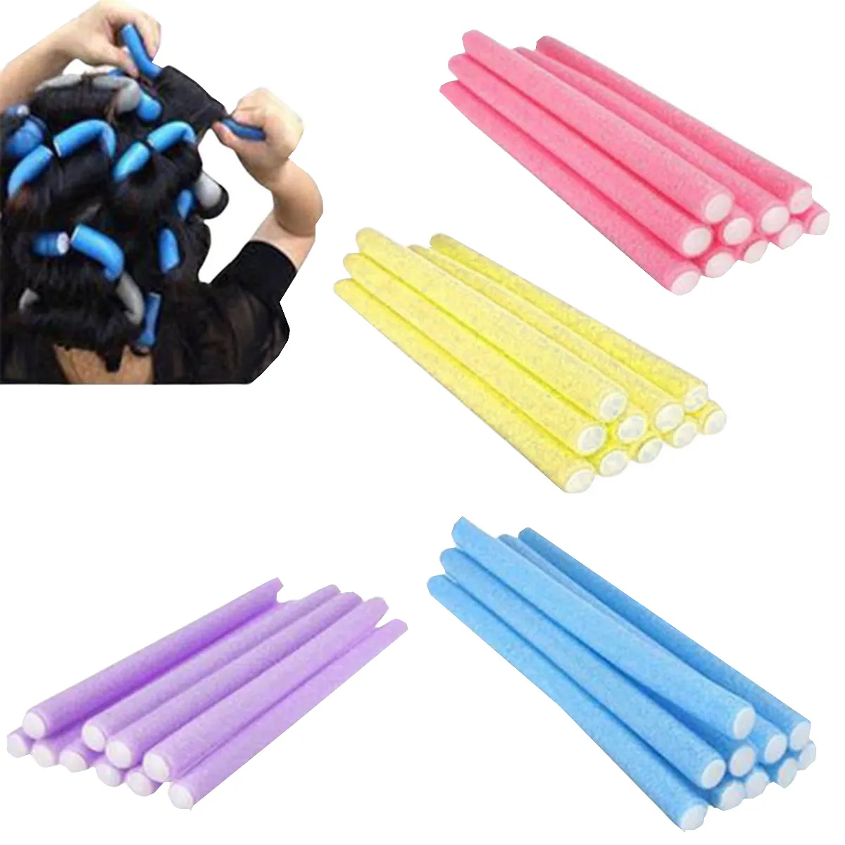 10 Heatless Bendable Hair Rollers No Heat, Soft Curls, Perm Rods, Wave  Formers For Styling From Cn900986868, $8.85