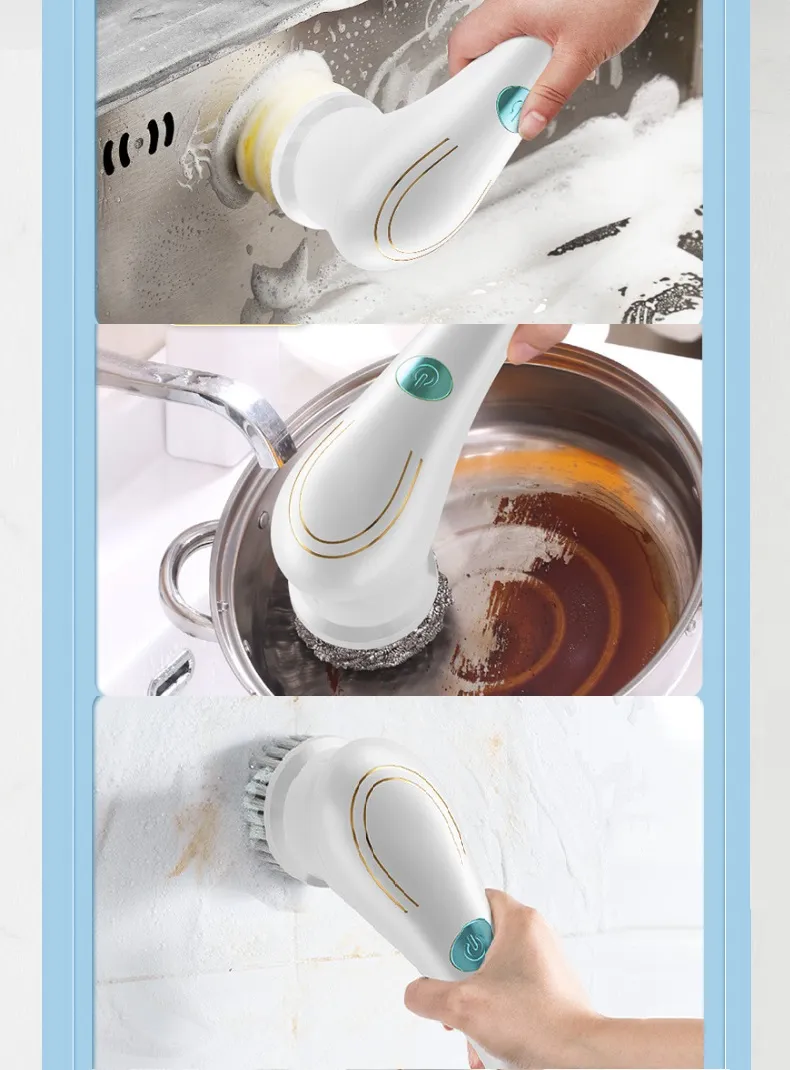 2 Cepillos Multiusos De Limpieza + 2 Ganchos Adhesivos - Para Ranuras, Juntas Y Superficies Difíciles