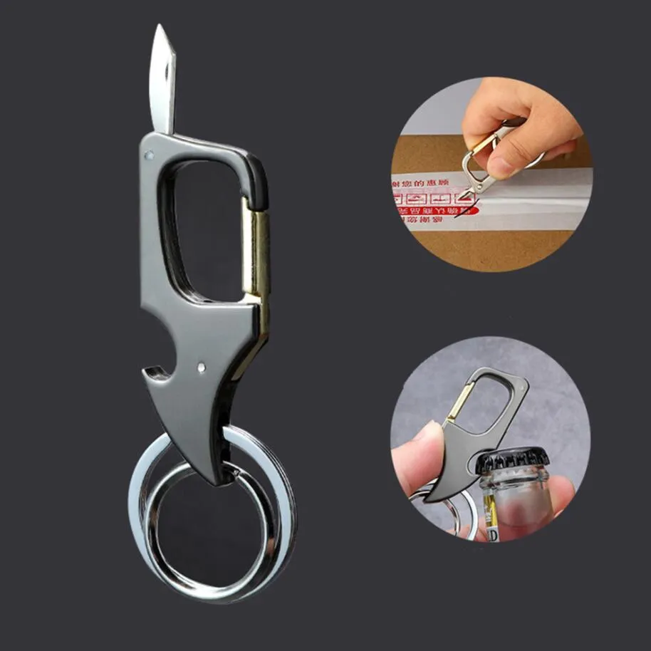 Multifunctional Classic Mini Knife Bottle Opener Keychain With