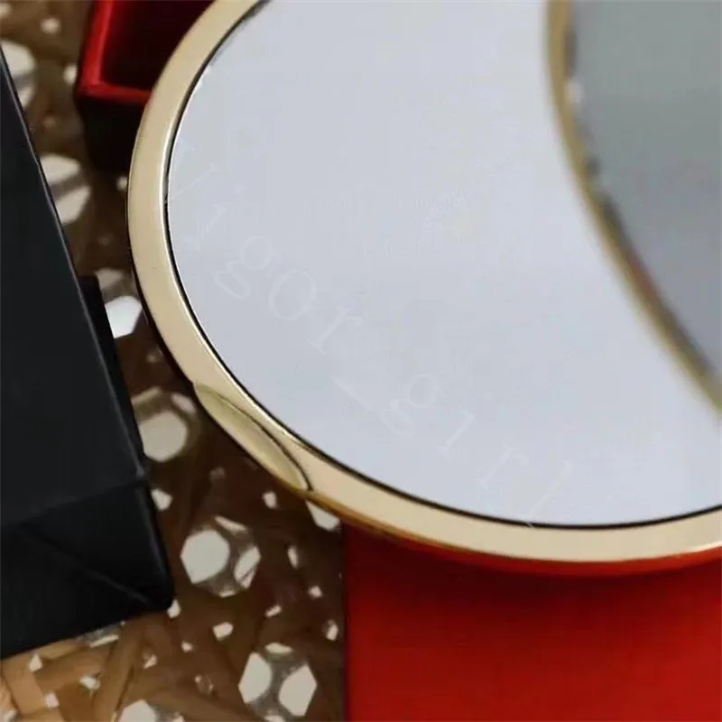 Fashion Girl Cosmetic Compact Mirrors Top Quality 2 face Mirror Round Shape Gold Color With Original Box and Outside Bag Fast Ship