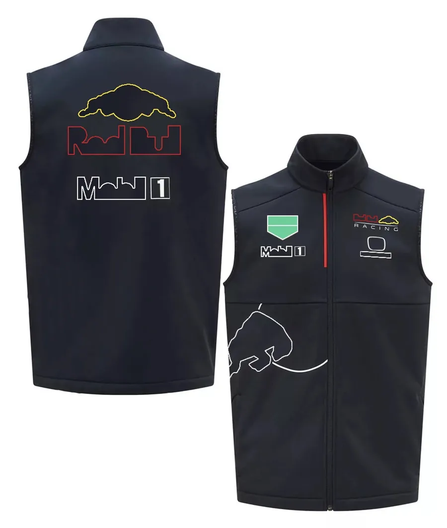 F1 Team Racing Vest Unisex Full Zip Sleeveless Jacket, Breathable Quick ...