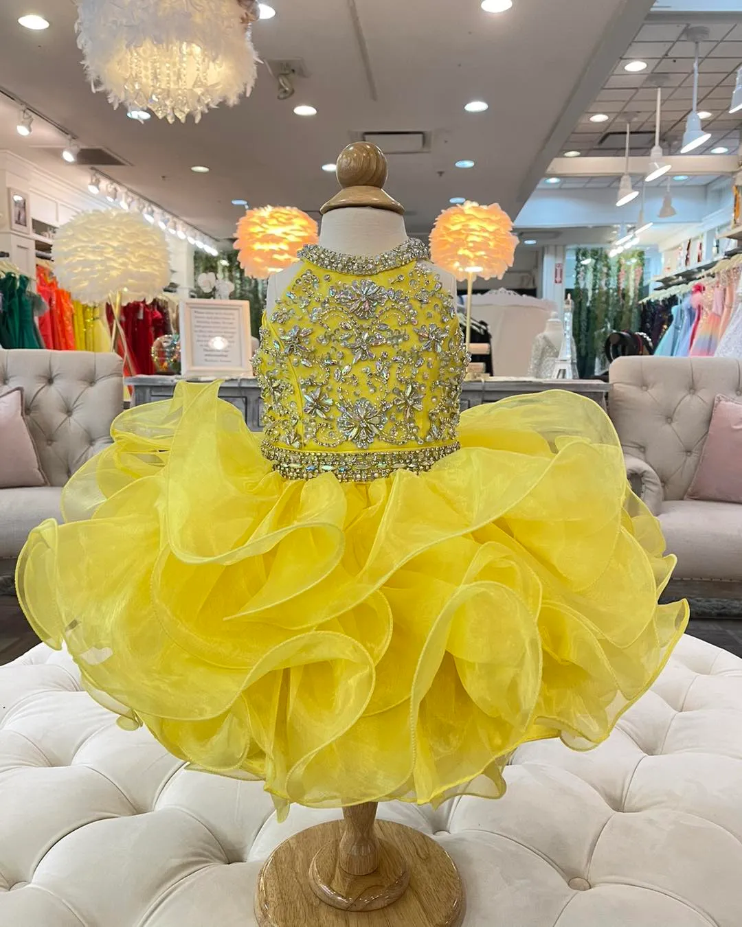 Glitz Pageant Dresses: Sparkling Beaded Crystal Gowns For