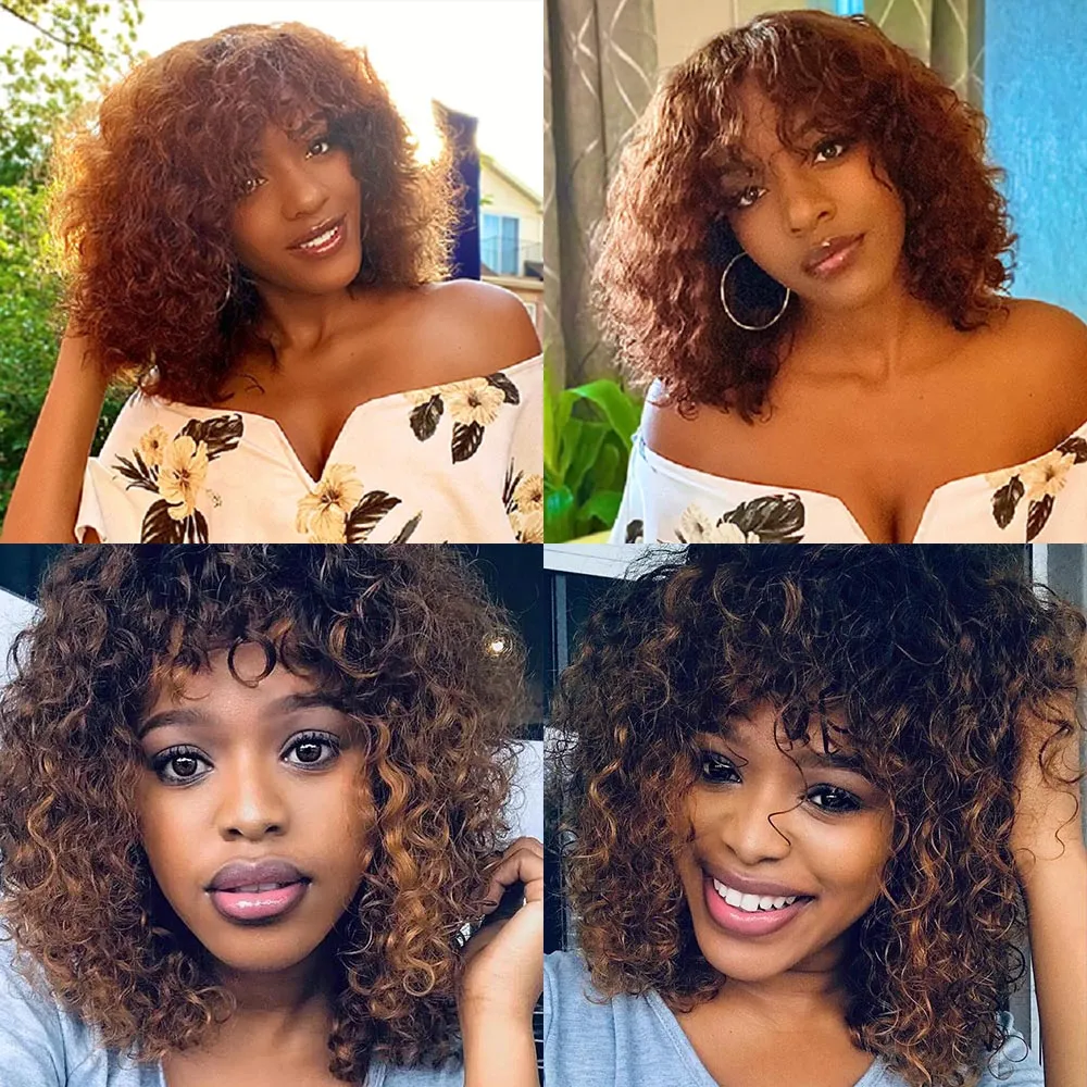 Kinky Curly V Part Wig Human Hair Wigs On Sale Clearance Remy Hair For Women Glueless Preplucked Human Wigs Ready To Go