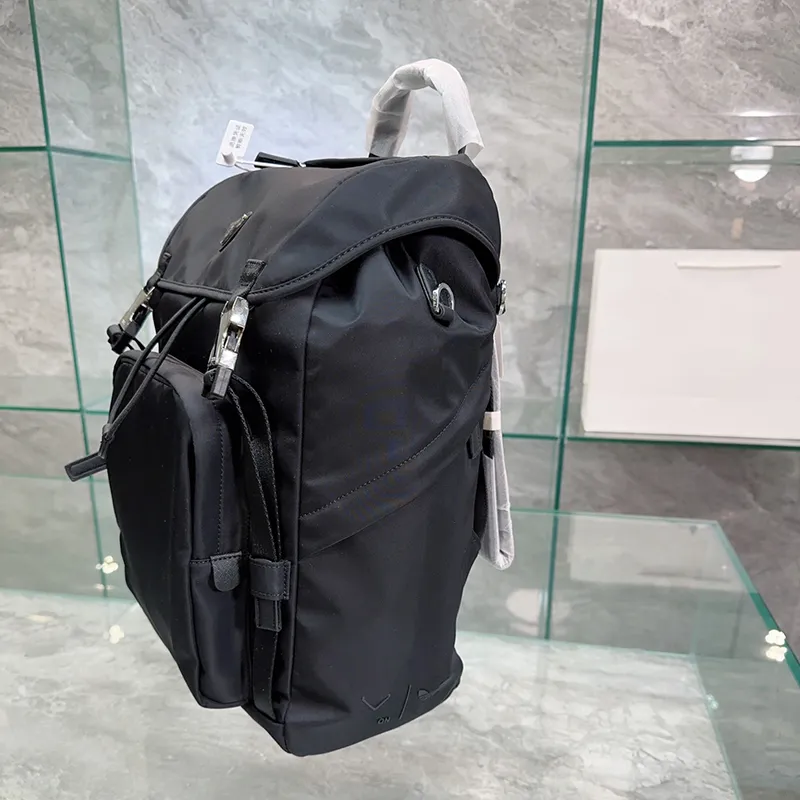 Luxury Designer Nylon Black All Black Backpack For Men And