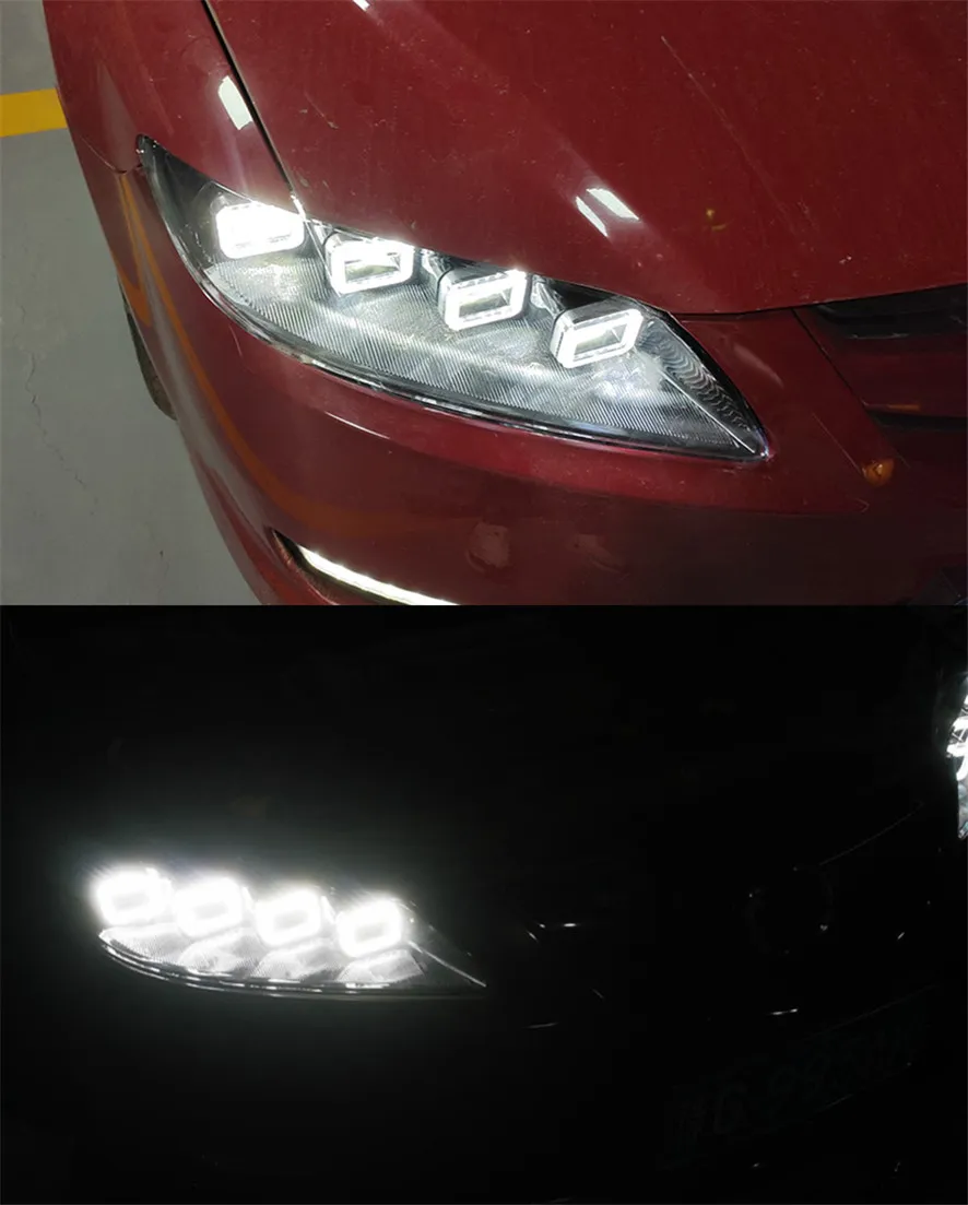 Auto Styling Kopf Lampe für Mazda 6 Scheinwerfer 20 04-20 15 Mazda6 Alle  LED Scheinwerfer LED DRL dynamische Signal Angel Eye Zubehör