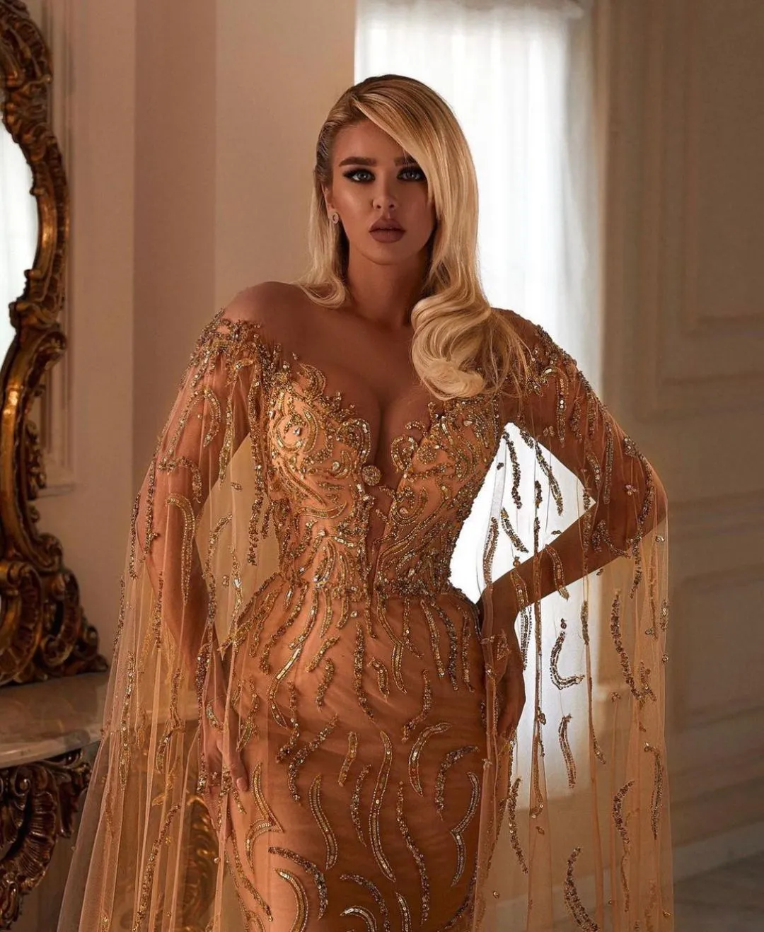 Gold Sequined Prom Dresses: Sexy Beaded Evening Gown... From Dressvip,  $196.49 | DHgate.Com
