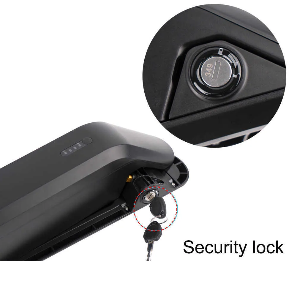 48V 52V 15Ah 17.5Ah Ebike Battery Side Release, Lithium Ion Down Tube