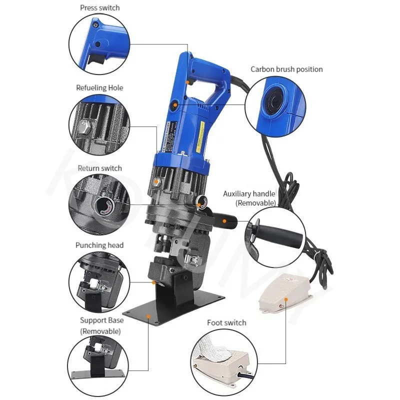 Aazon.co : Electric Hydraulic Hole Puncher Steel Plate Hole Punching