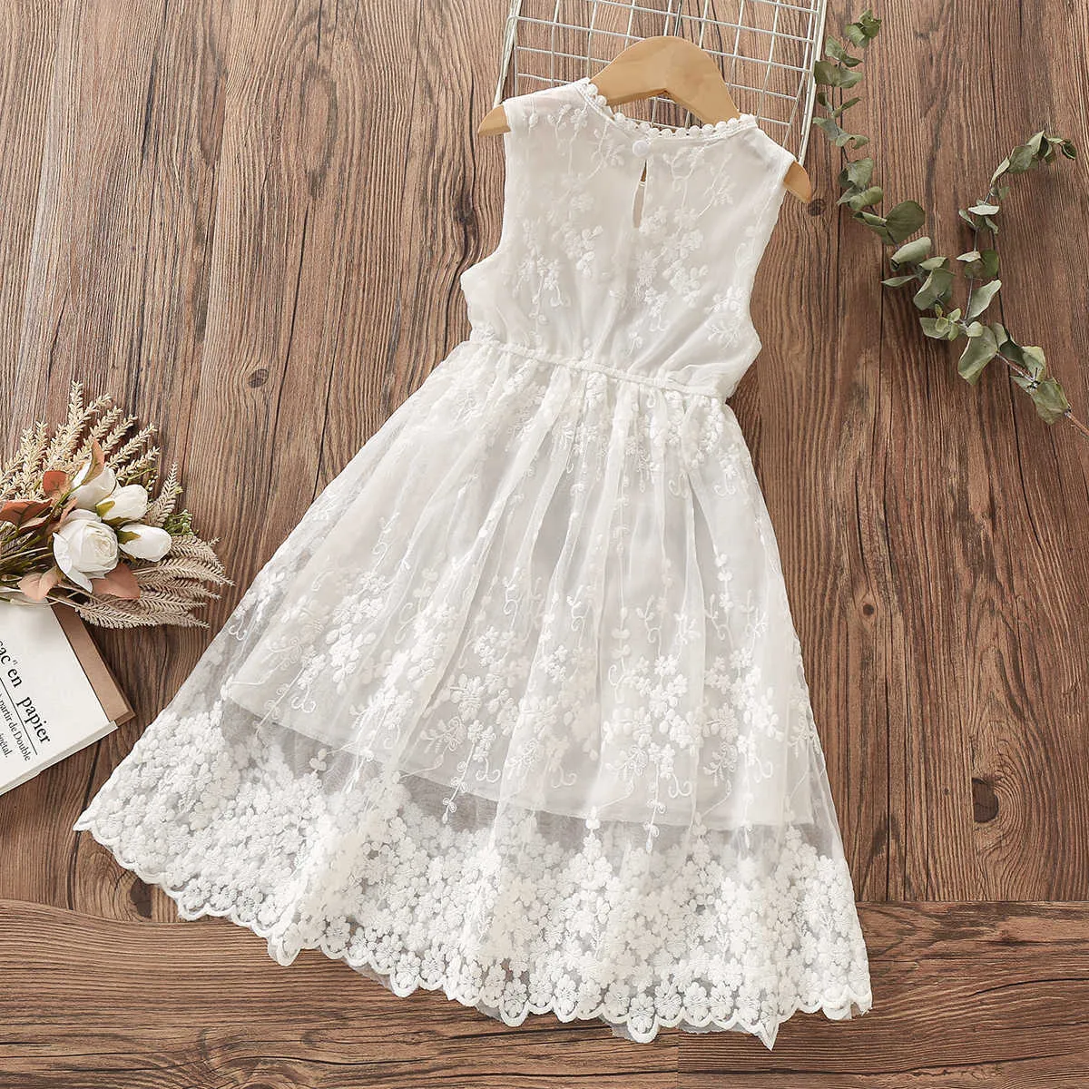 Vestidos De Menina Vestidos De Princesa Elegantes Brancos Para Meninas  Roupas Sem Dormir, Vestido De Renda Para Festas De Verão, Crianças Trajes 6  8 10 12 Anos G230222 De $76,21