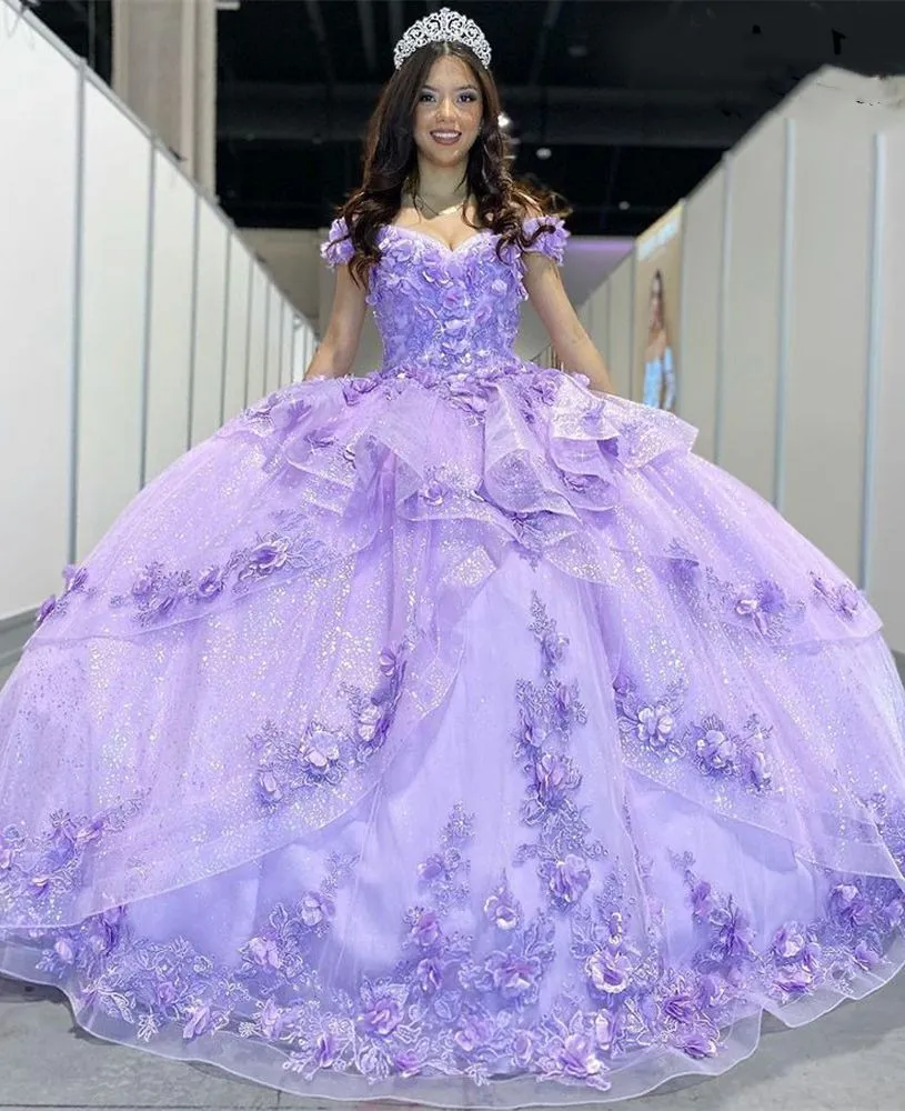 Beautiful Purple Sweetheart Quinceanera Dresss Formal Princess Party Ball  Gowns Elegant Lace Appliqued With Long Flare Sleeves Plus Size Sweet 15 Prom  Gowns CL2721 From Allloves, $172.55 | DHgate.Com