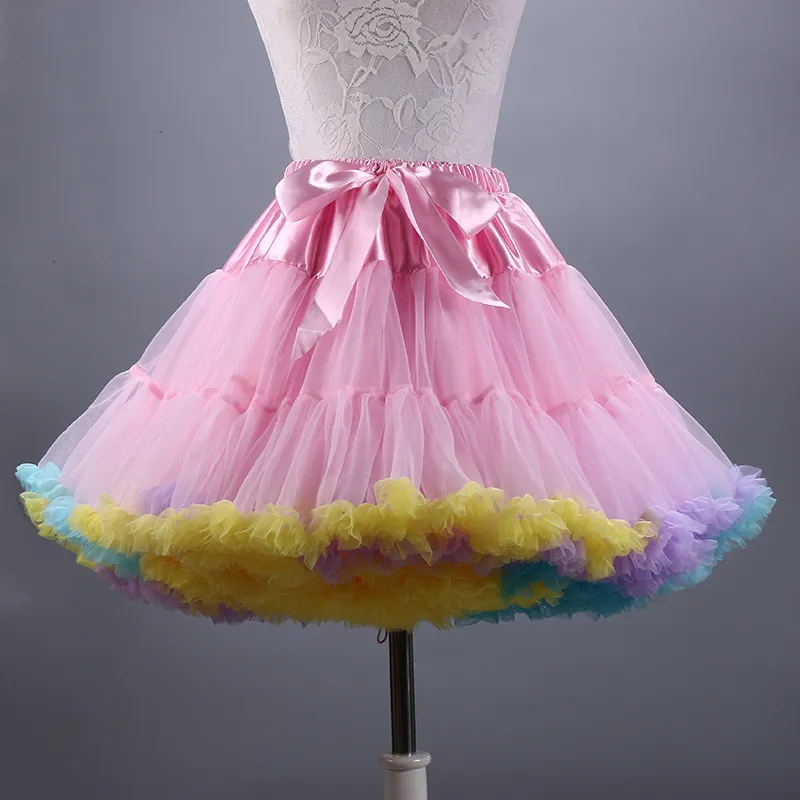 Colorful puffy skirt hotsell