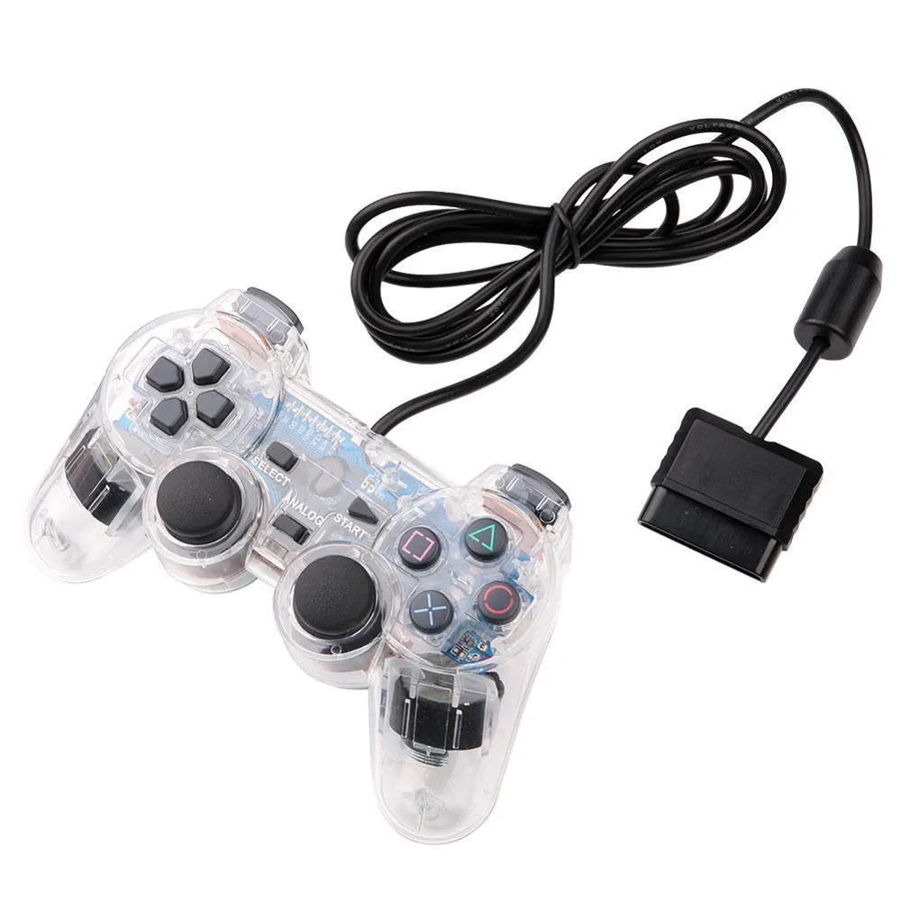 Mando inalámbrico para PS2/PS1, mando con vibración Dual para Sony  Playstation 2, Joystick, USB, PC