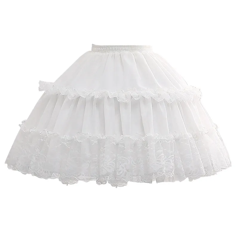 Short Black Chiffon Lace petticoat crinoline skirt for Women - Perfect Wedding Accessory