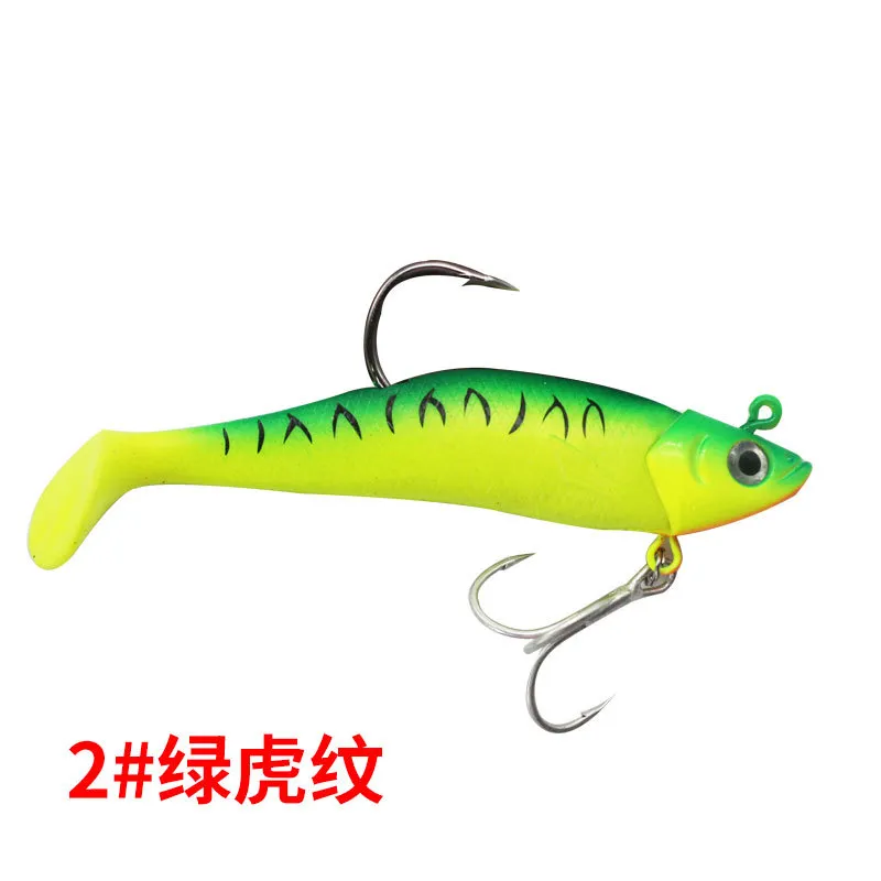Soft Plastic Swim Hookup Baits Set With Paddle Tail And Lead Jig