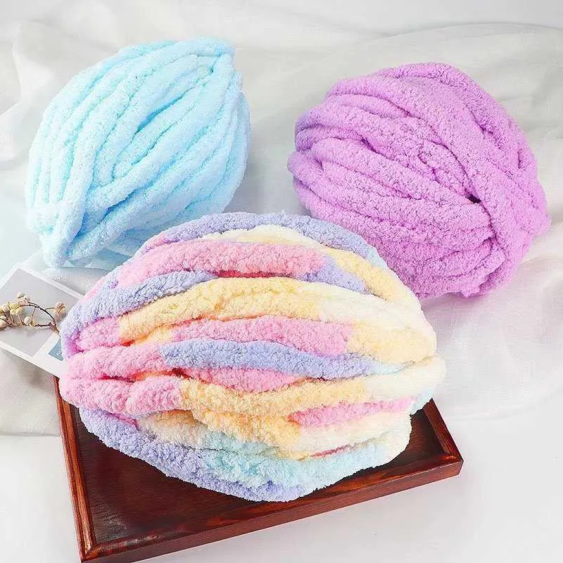 10 Pack Chunky Chenille Yarn Chunky Knit Yarn for Crocheting Soft Thick  Blanket Yarn Jumbo Chenille Yarn for Hand Knitting Crochet DIY Arm Knit  Blankets Throw Mat Rugs Pillow, 5 Colors 