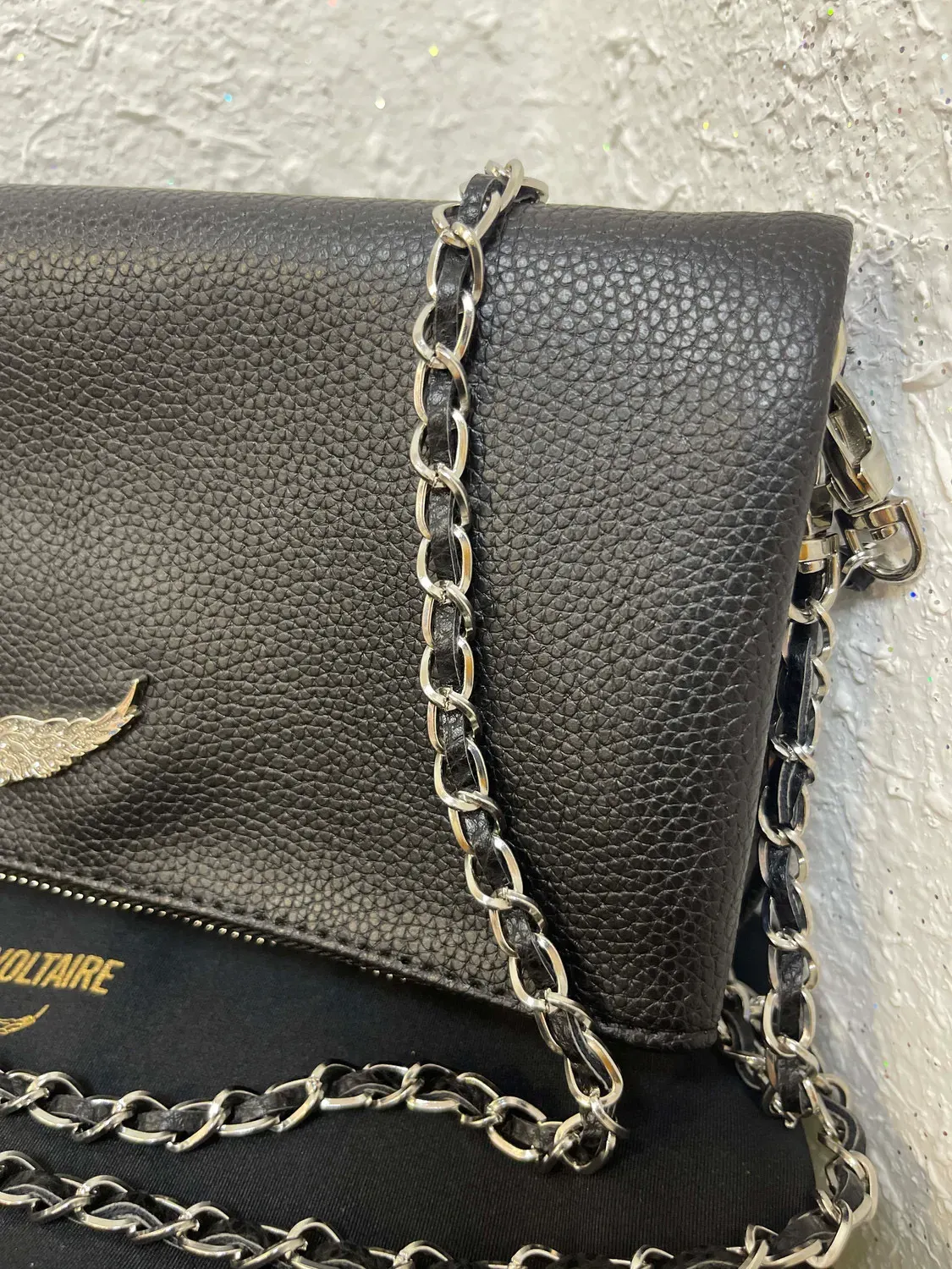 Zadig & Voltaire Genuine Leather Shoulder Bag - Vintage Rivet Design with  Crossbody Chain, High-Grade Quality with Original Box