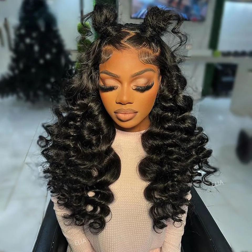Deep wave top synthetic wig
