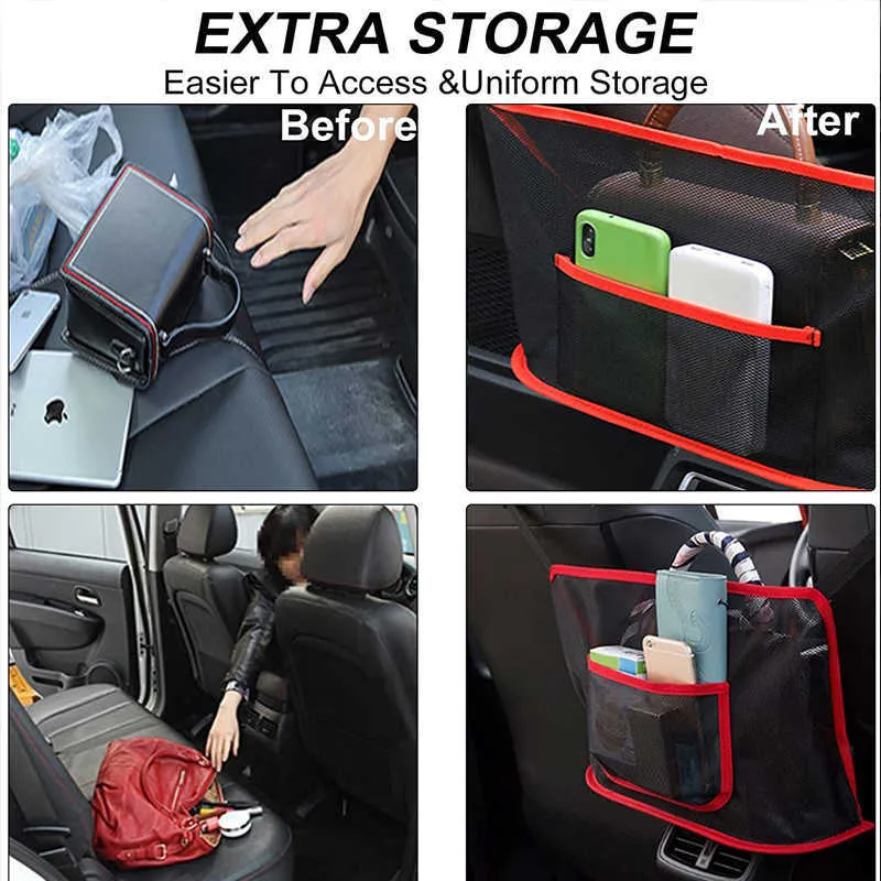 Eing Car Mesh Organizer,Seat Back Net Bag,Barrier Of Backseat Pet Kids,Auto Driver Storage