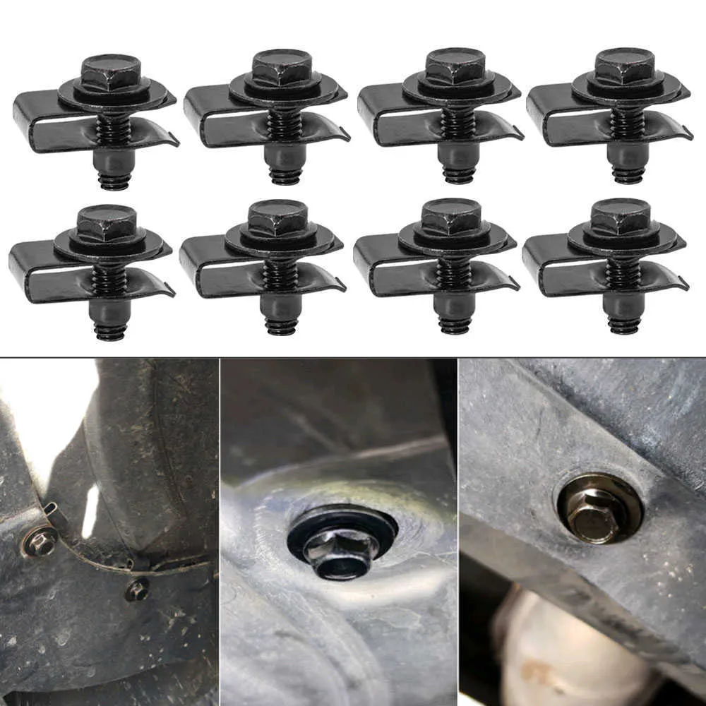 100 Pièces Clips Et écrous Pour Voiture – U-clips, Vis Et écrous Cage – Pour Pare-chocs, Portières, Ailes – Fixation Solide