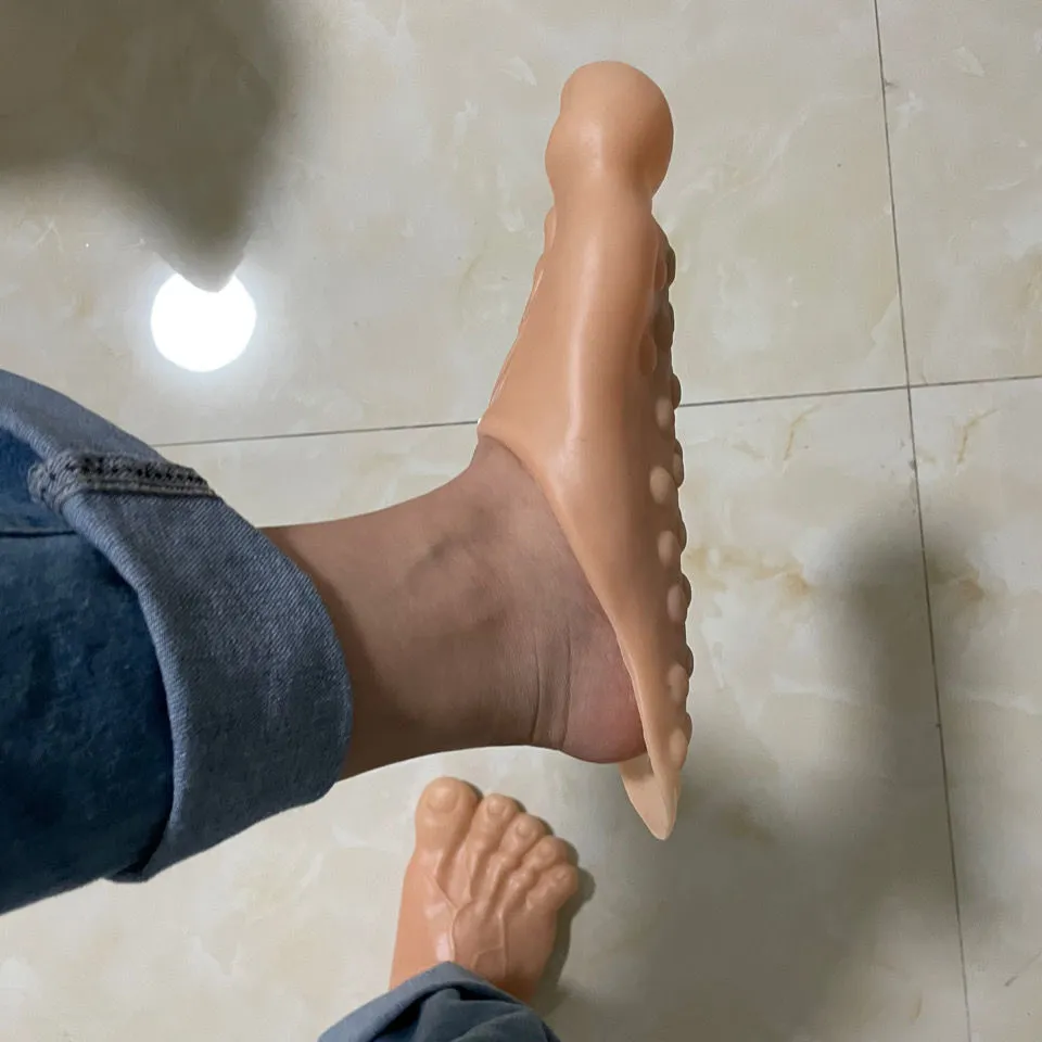 Pantofole giganti Divertimento divertente Creativo Uomo e donna Cinque dita dei piedi Piedi grandi Spoof Pelle a piedi nudi Pantofole a cinque dita a