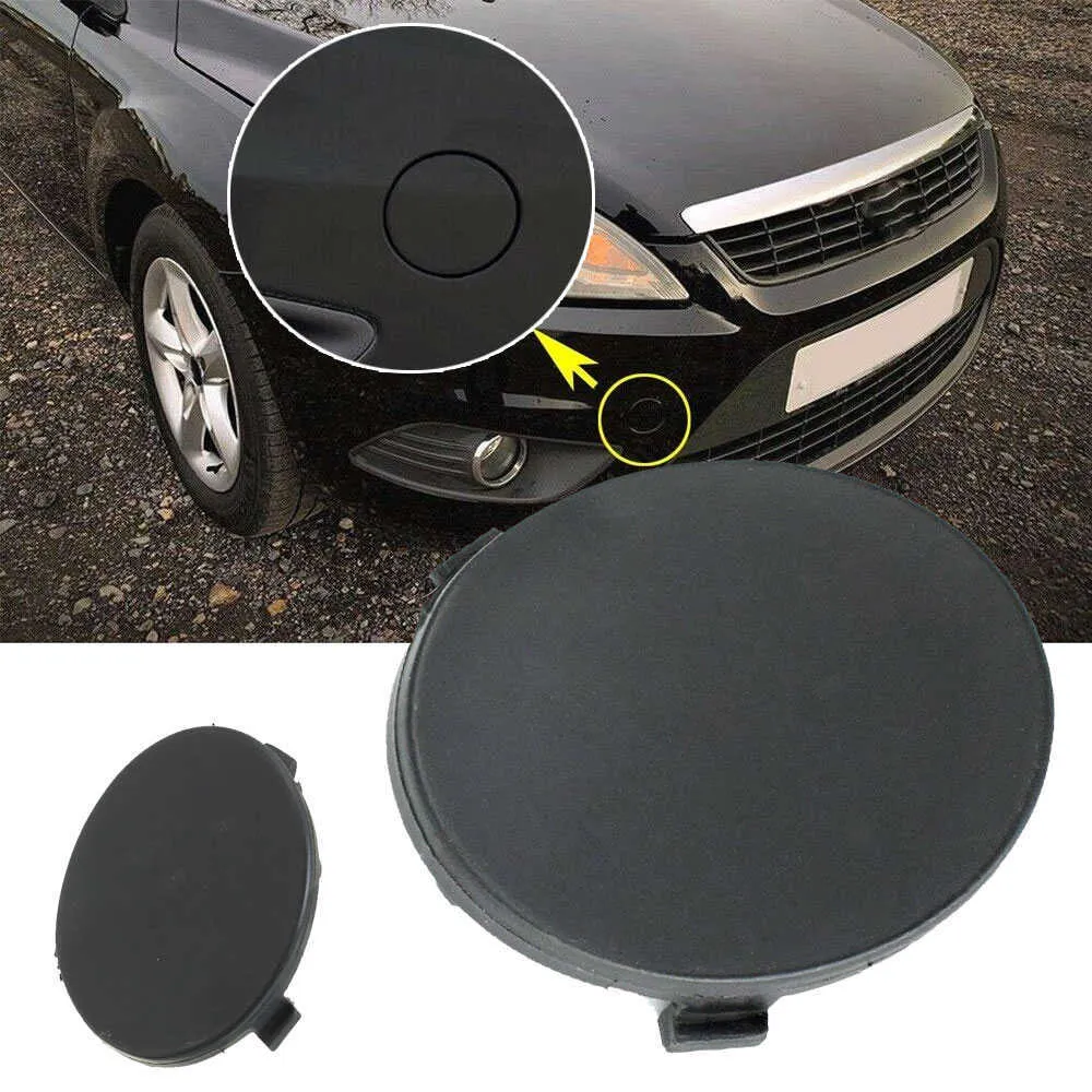 Black Plastic Front Bumper Tow Hook Cap Cover For FORD FOCUS
