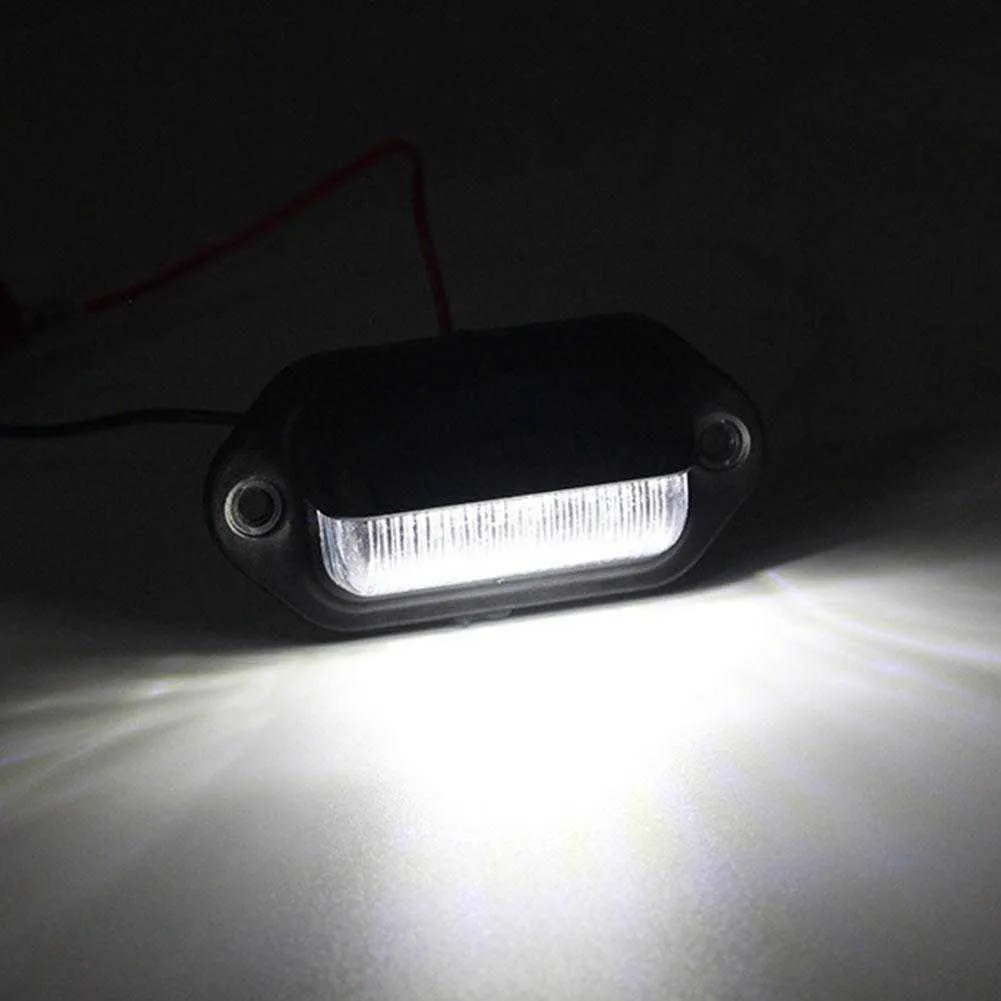 Led Rv License Plate 12V LED Lights For RV Universal License Plate Light: 6 LED Car License ...