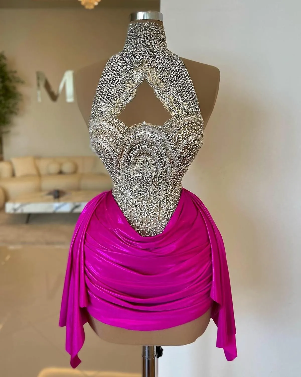 2023 Fuchsia Sheath Graduation Dress Lace Beaded... From Chic_cheap,  $161.46 | DHgate.Com