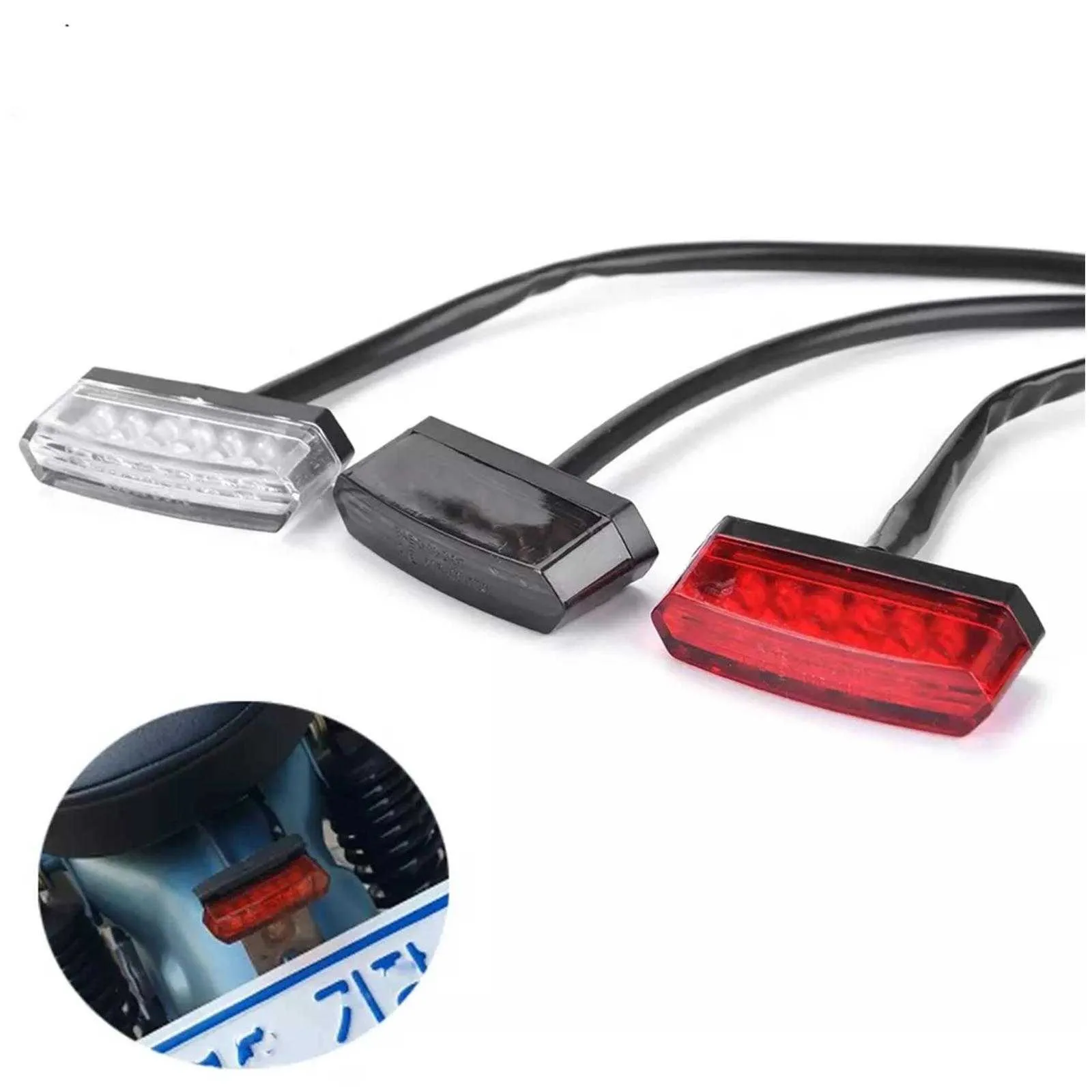 12V Motorcycle LED Brake Tail Light - Universal Fit For Scooters, Cafe Racers, Bobbers