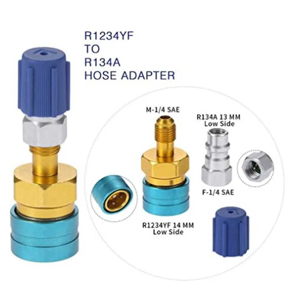 R134A Quick Coupler Set: High Low Side Adapter Fitting Connector For ...