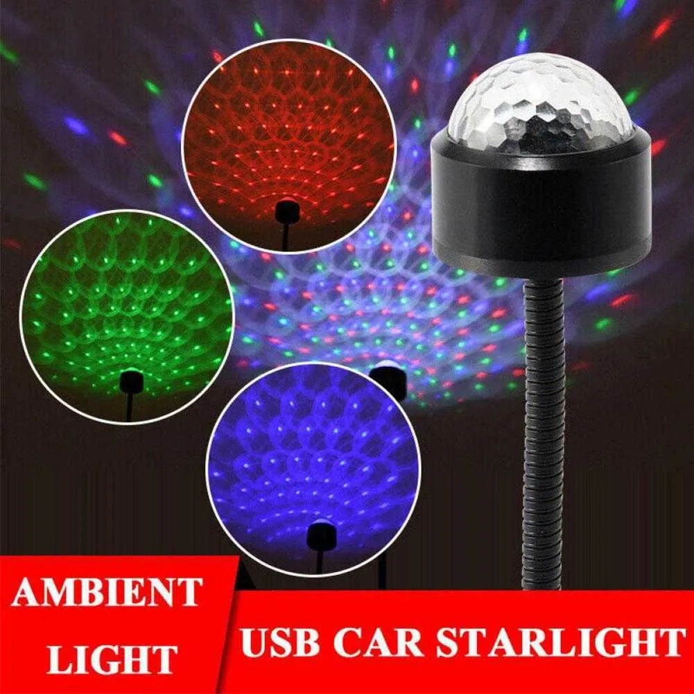 Mini Starry LED Laser Atmosphere Projector Auto Decoration Night