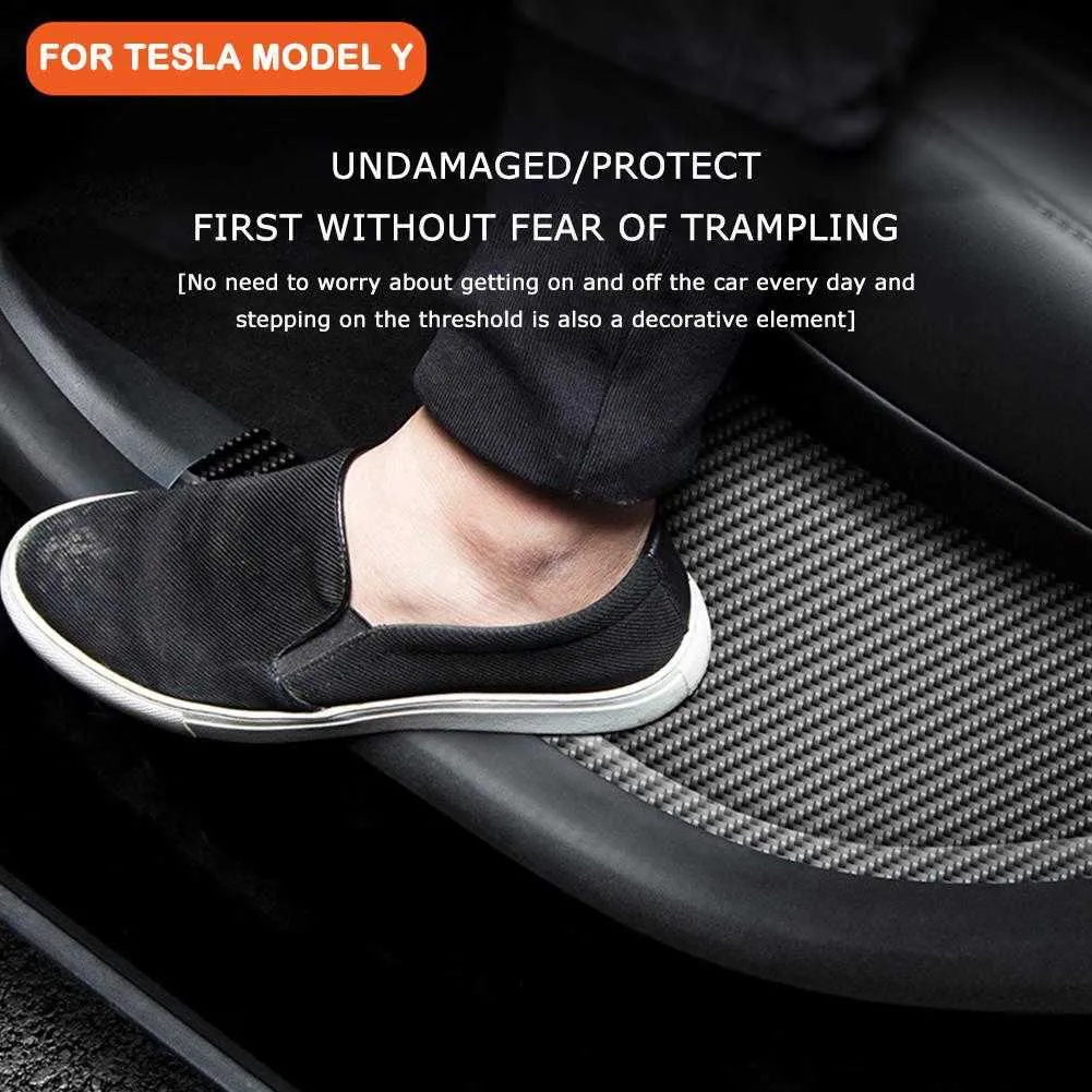 Tesla Model Y 2020 2022 Rear Door Sill With Anti Kick Plate