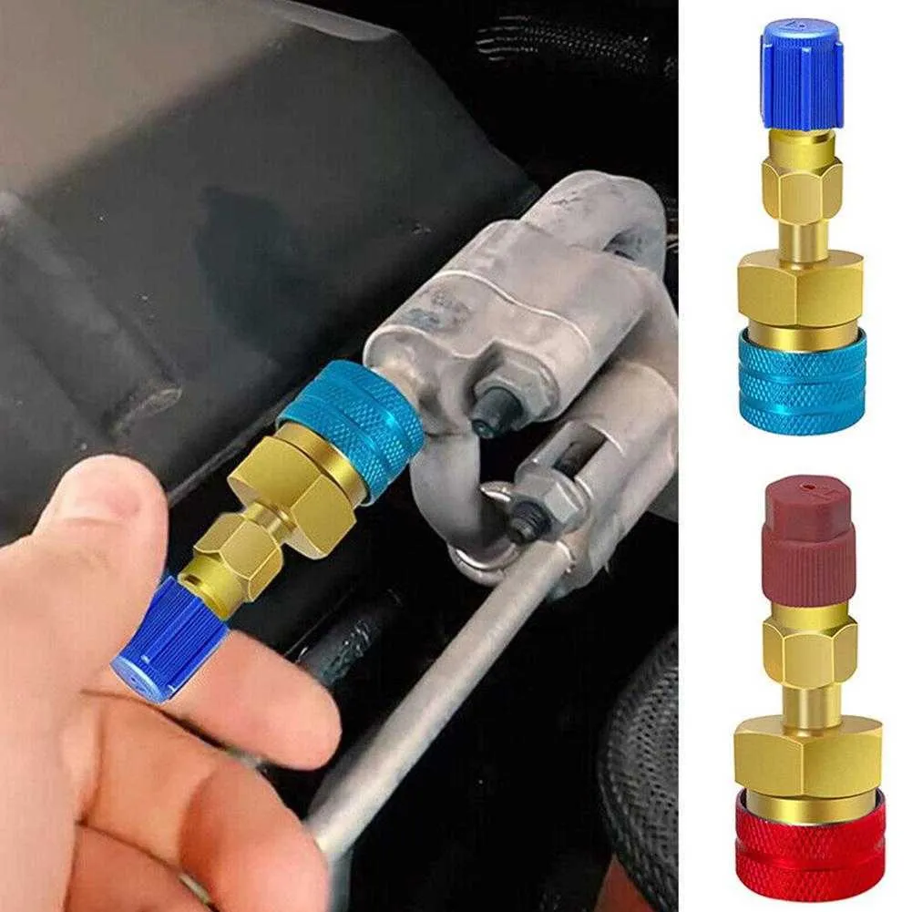 R1234yf To R134a Adapter Set | High & Low Side Quick Couplers For AC Charging | Car Refrigerant Hose Adapters