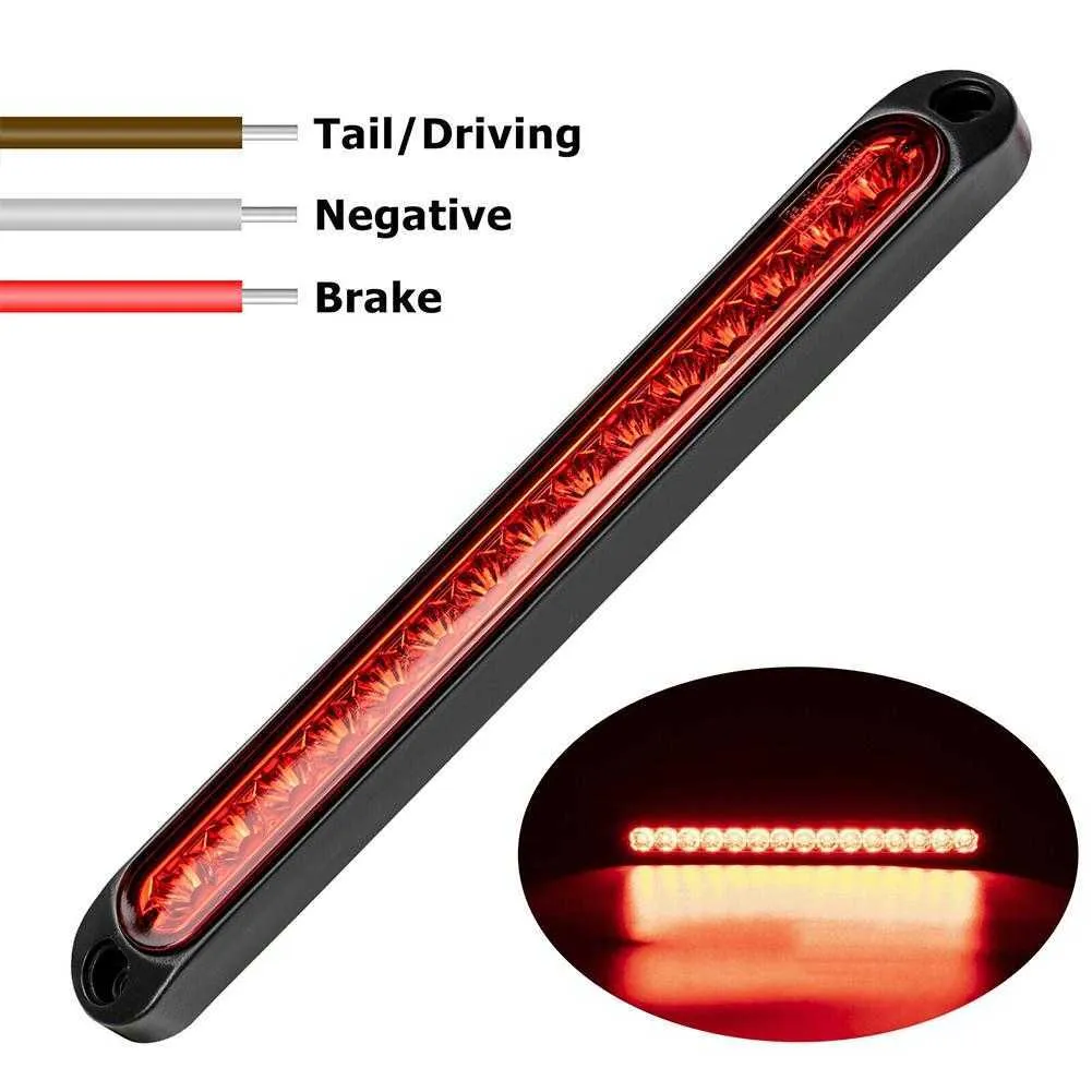 Complete 12V LED Trailer Lights Kit - Submersible Brake/Turn Lights With Side Markers & 15" LED Bar For Utility & Boat Trailers - View #3