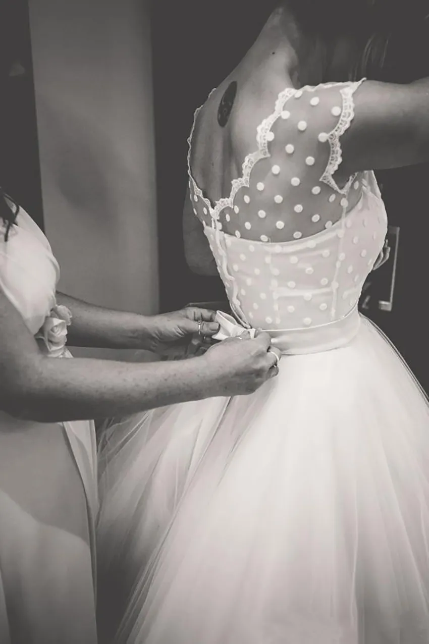designer wedding dresses beach 50s Marilyn Sparkle Dress – Deadly is the Female main image 1