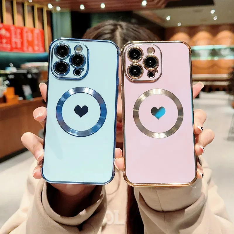 Love Heart Magnetic MagSafe Case For IPhone 12 17 Pro From
