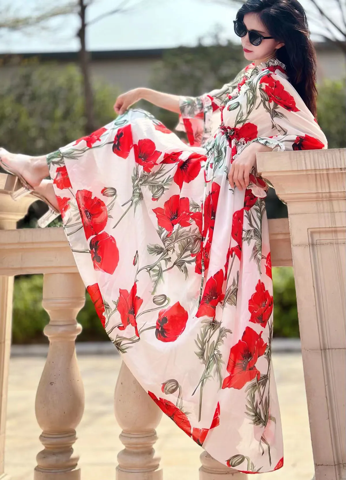 strapless open back dress Marni White Iris Cotton Poplin Maxi Dress main image 0