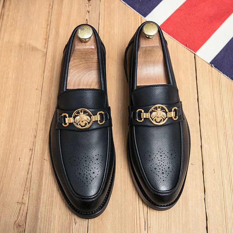 Men's Leather Dress Shoes Oxfords Slip-On Loafers with Metal Buckle, Waterproof Rubber Outsole, Size 38-44 from Dhgate Dress Shoes - price 31.66 Men's Leather Dress Shoes Oxfords Slip-On Loafers with Metal Buckle, Waterproof Rubber Outsole, Size 38-44 from Dhgate Dress Shoes - price 31.66
