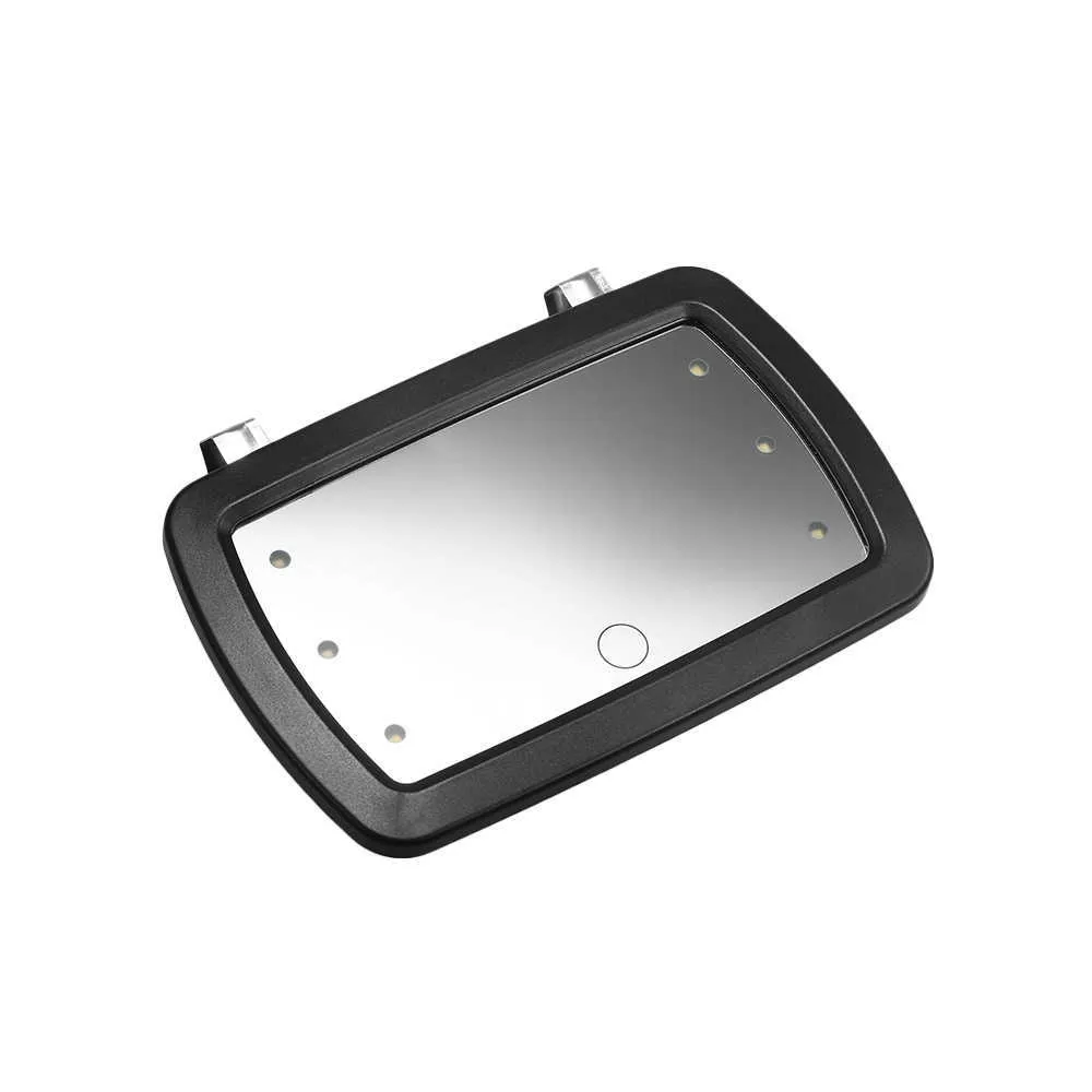 Miroir De Visière De Voiture Avec Lumière LED Dimmable - 3 Couleurs, Tactile, Rechargeable, Pour Maquillage En Voiture