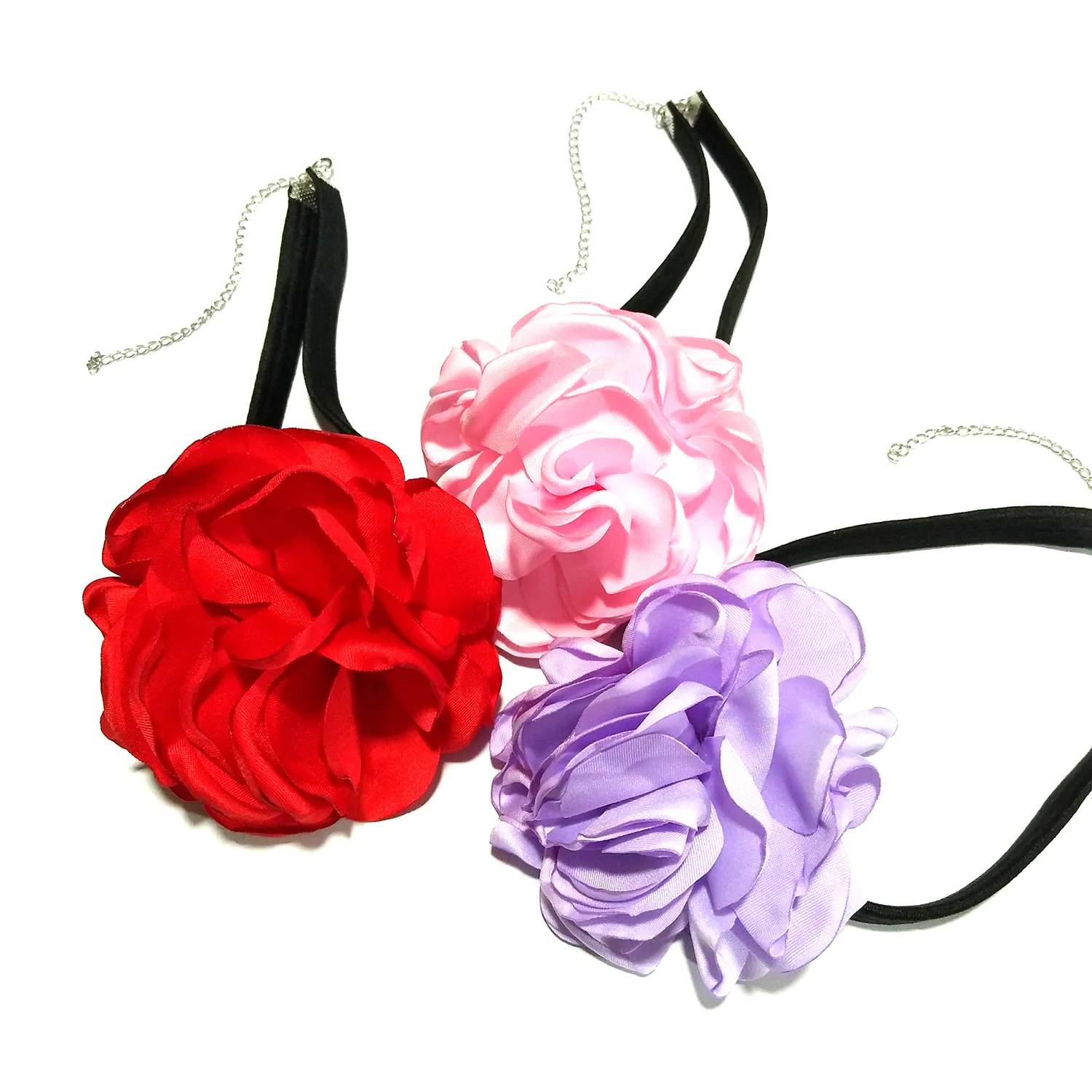 トップス Rose choker satin puff blousetreaturself Rose