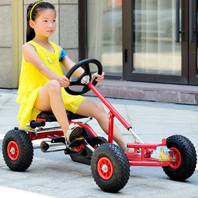 JayCreer 4 Wheel Go Kart Pedal Fun Ride On Toy For Kids, Ideal For