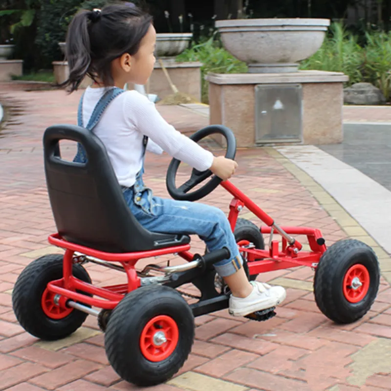 JayCreer 4 Wheel Go Kart Pedal Fun Ride On Toy For Kids, Ideal For