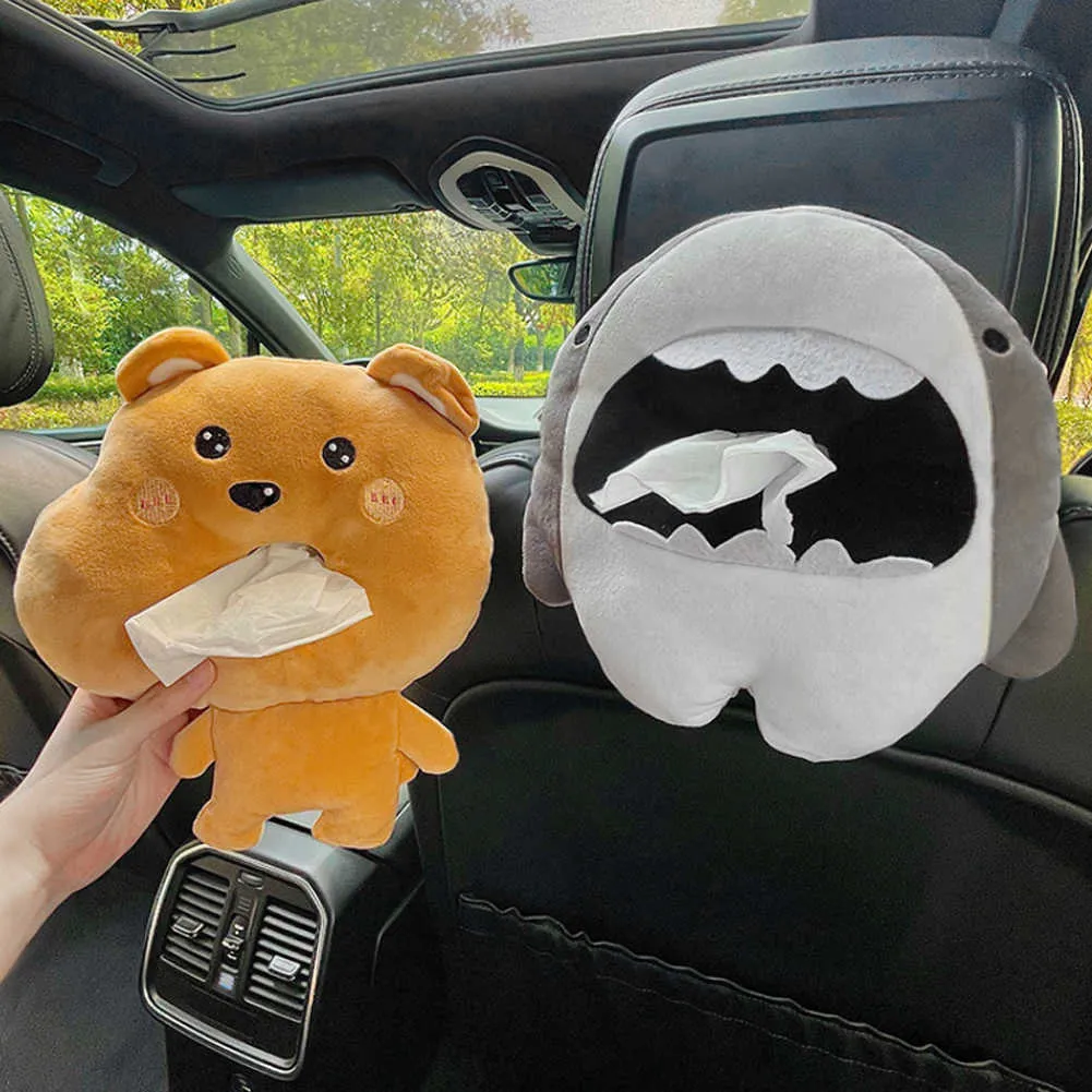 New High Quality Universal Car Armrest Box Tissue Box Creative Cartoon Cute  Tissue Box Car Interior Products Car Accessories Color Name: 7