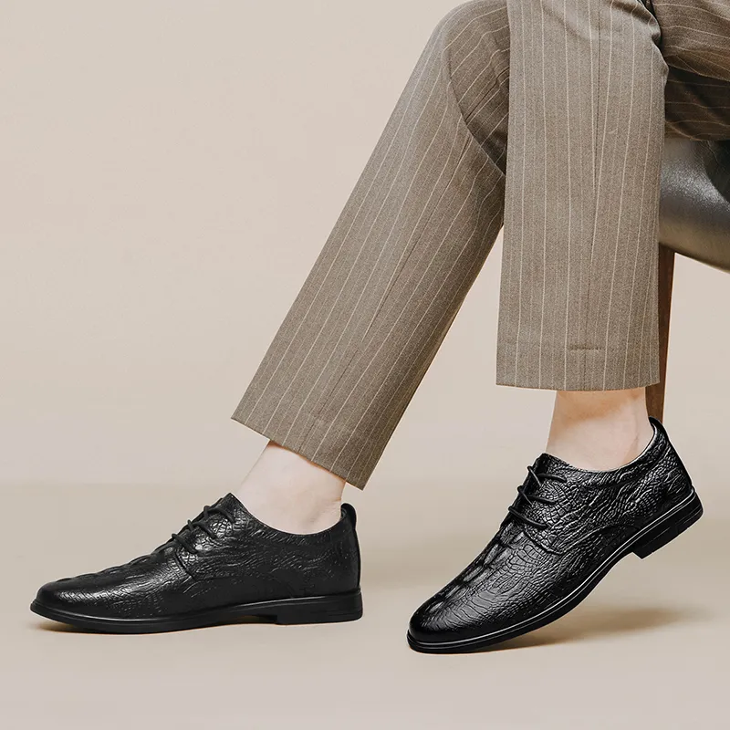 Scarpe Derby Da Uomo Pu Tinta Unita Slip On Scarpe Casual Da Lavoro Basse Scarpe Da Uomo Alla Moda Resistenti Scarpe Comode Da Ufficio Da 125 02 DHgate
