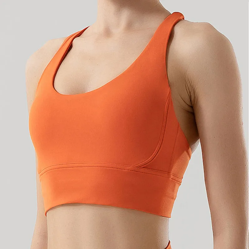 Yoga Outfits Sports Bra For Women's Sexy Cross Strap Tank Classic Lady Underwear Fashion Runing Tops Fitness Vest With Removable Cups VELAFEEL