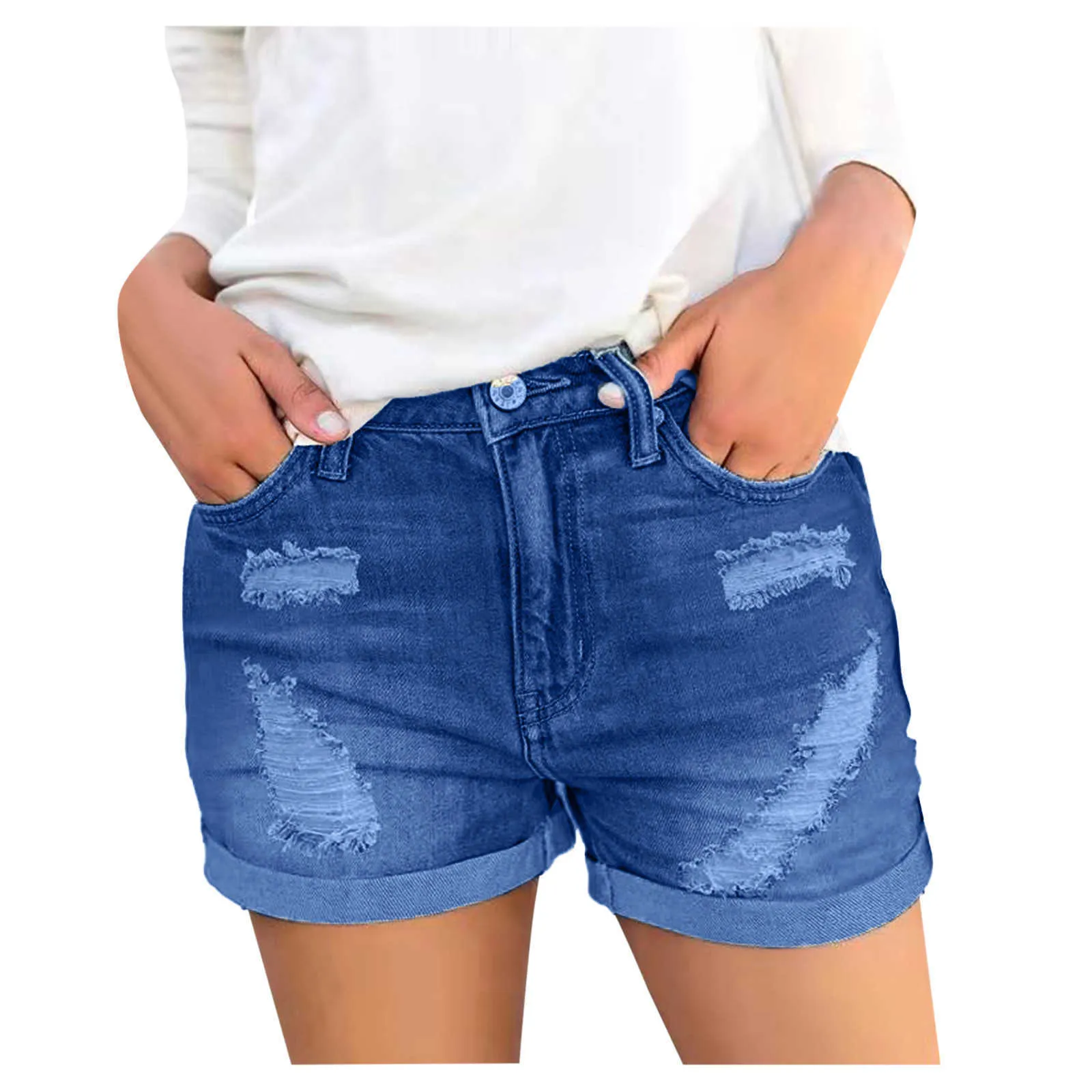 Women Mini Hot Pants Short Denim Jean Ripped Low Waist Slim dance Blue |  eBay
