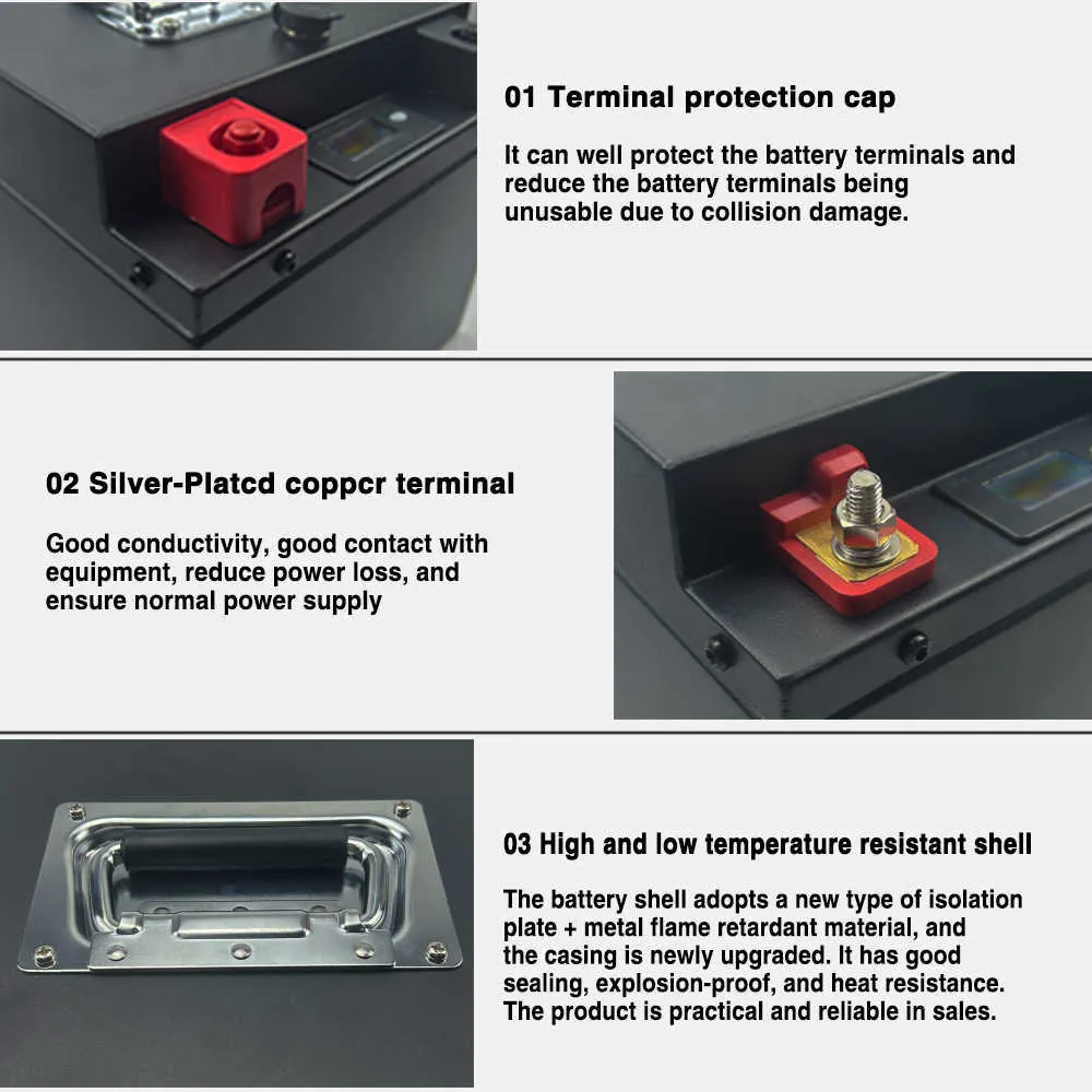 12V 400Ah LiFePO4 Battery Built In BMS Lithium Iron Phosphate Pack For ...
